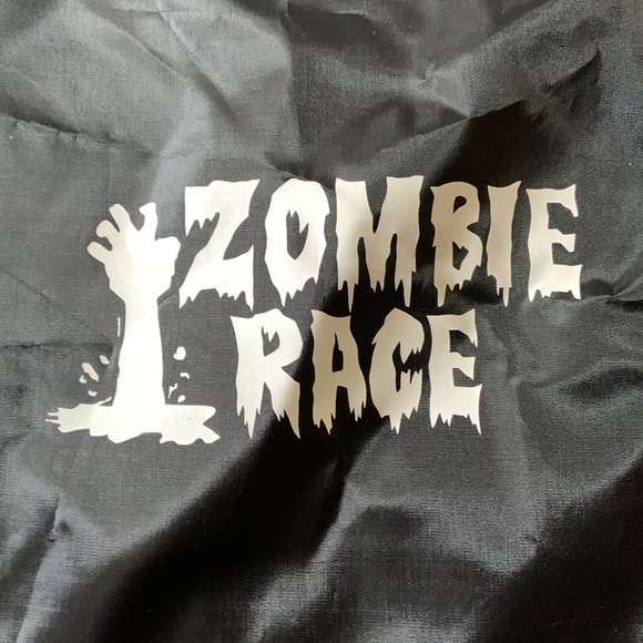 Zombie Race drawstring back pack bag cinch sack. Great for gym clothes! - Picture 2 of 3